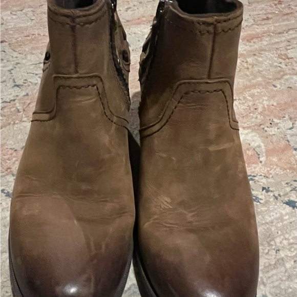 Brown Leather Ankle Boots - Picture 2 of 6